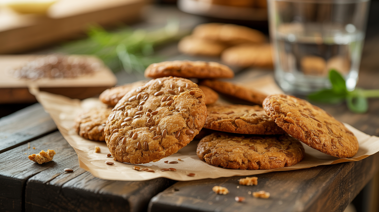 Biscoitinho salgado de linhaça sem glúten
