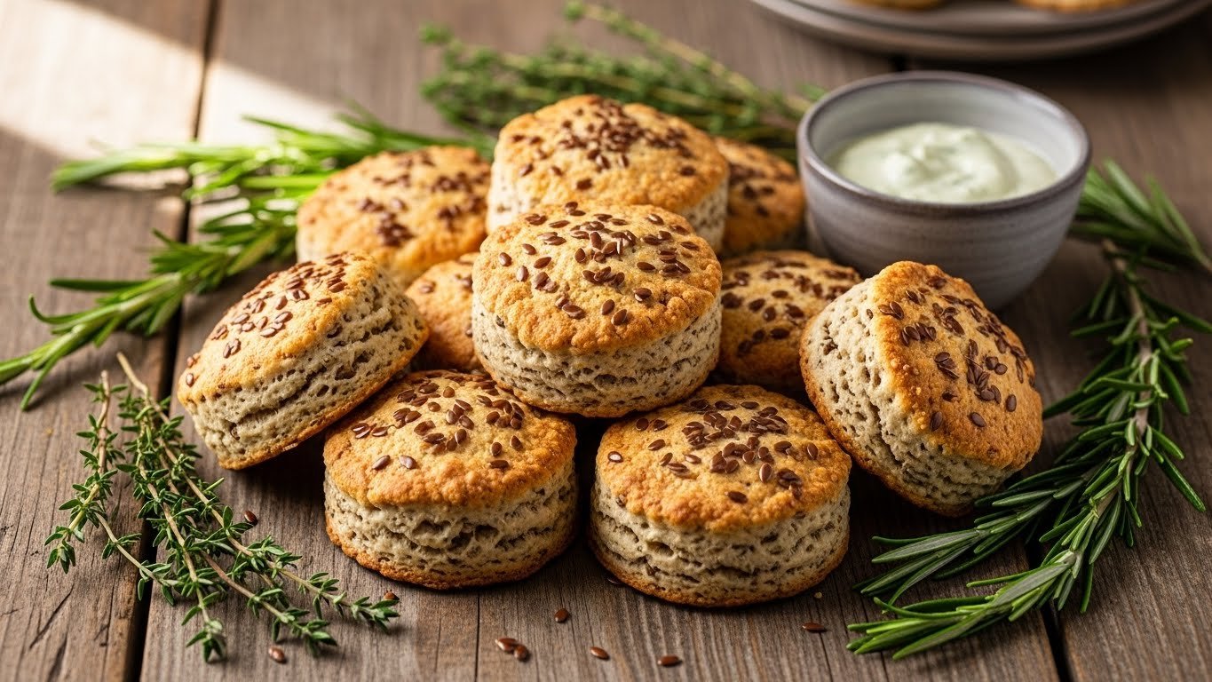 Biscoitinho salgado de linhaça sem glúten