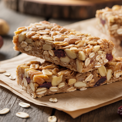 Barrinha de cereal caseira sem lactose e sem glúten