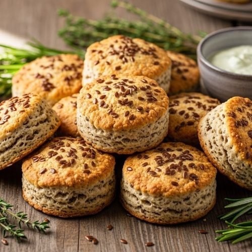 Biscoitinho salgado de linhaça sem glúten