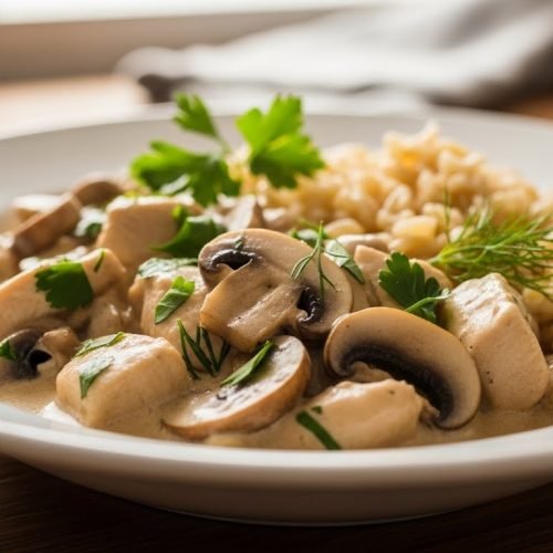 Strogonoff fit de frango sem lactose